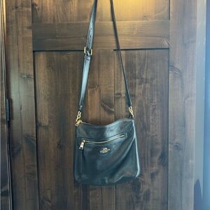 Coach Mae Black Pebbled Leather Shoulder Bag